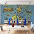 Greetings From Keys Map Mural Wallpaper - room preview 02