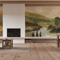 Valley River Mural Wallpaper - Purple Tone - room preview 02