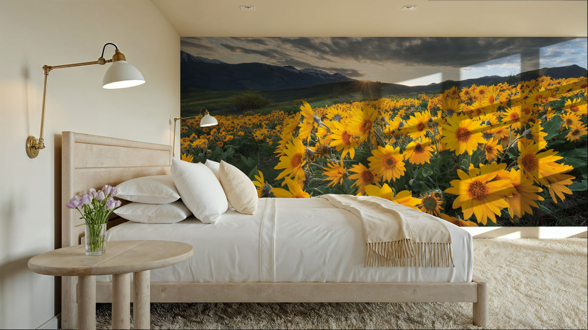 Methow Valley Wildflowers I Mural Wallpaper - room preview 02