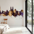 Nürnberg Germany Skyline Purple & Gold Mural Wallpaper - room preview 02