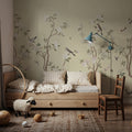 Peony Tree, Pistachio Creme Mural Wallpaper - room preview 02