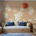 Birds Flying High, Peach Mural Wallpaper - room preview 02