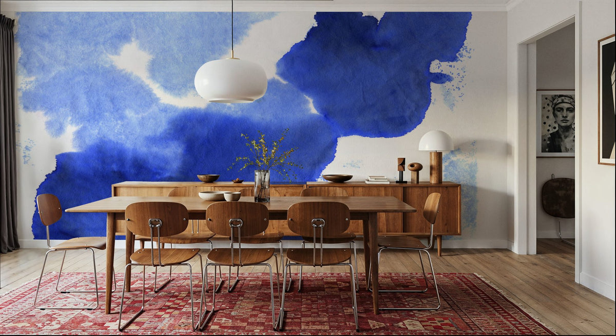 Denim Cloud Mural Wallpaper - room preview 02