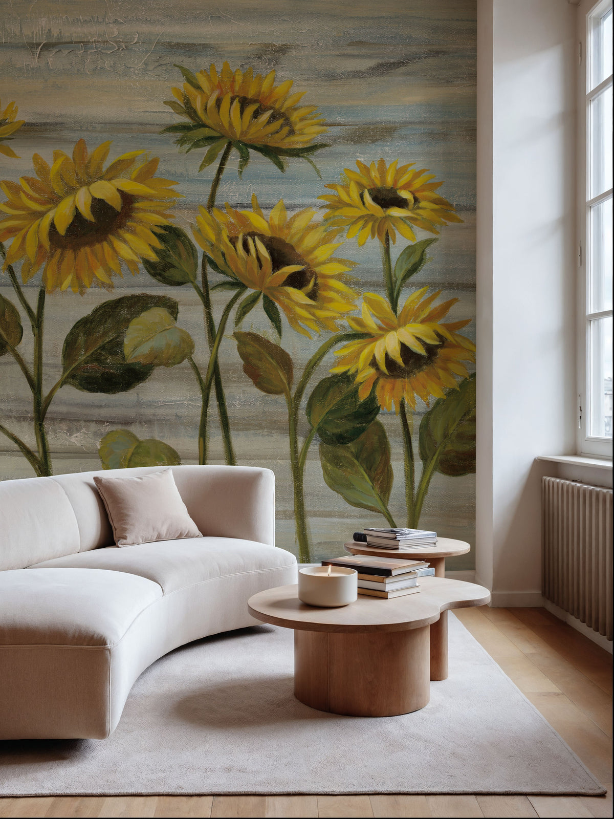 Cottage Sunflowers Mural Wallpaper - room preview 02