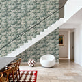 Greenwood Linden, Dusty Green Mural Wallpaper - room preview 02