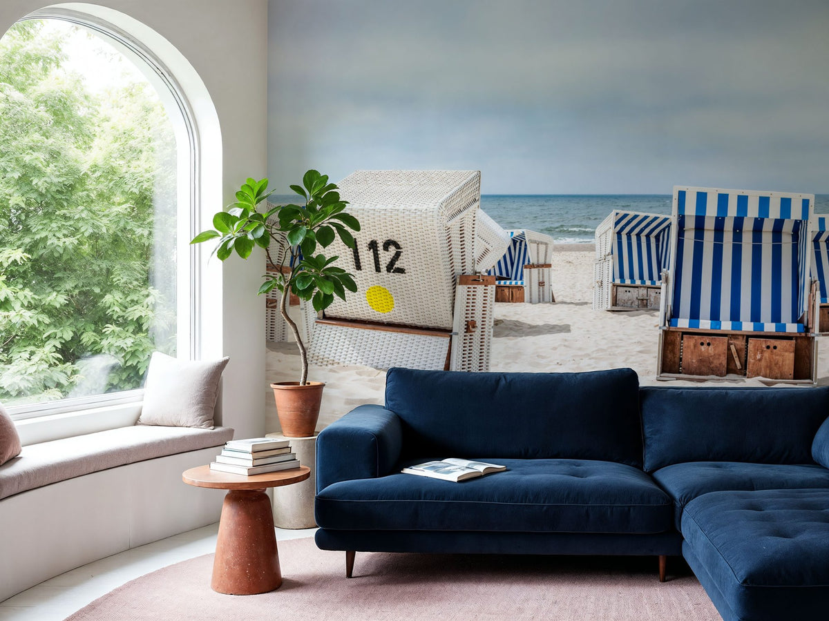 Beach Chairs Mural Wallpaper - room preview 02