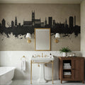 Gloucester England Skyline Concrete Mural Wallpaper - room preview 02