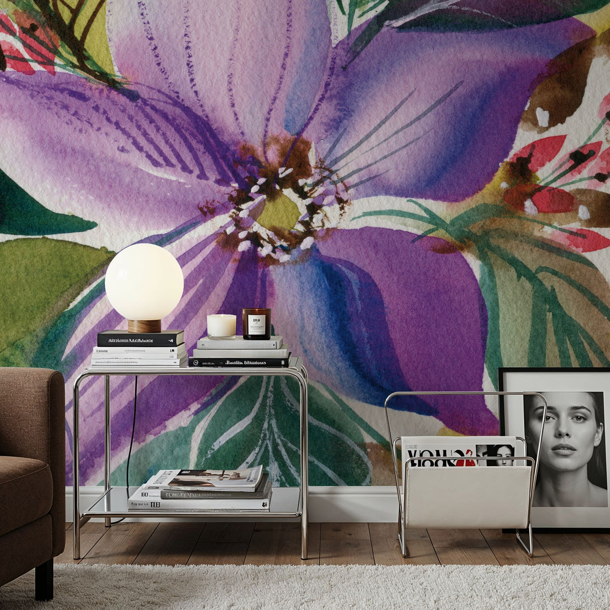 Floral Burst II Mural Wallpaper - room preview 02