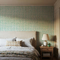 Mixed Turqouise Circles Mural Wallpaper - room preview 02