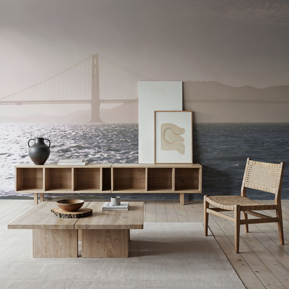 Misty Crossing Mural Wallpaper - room preview 02