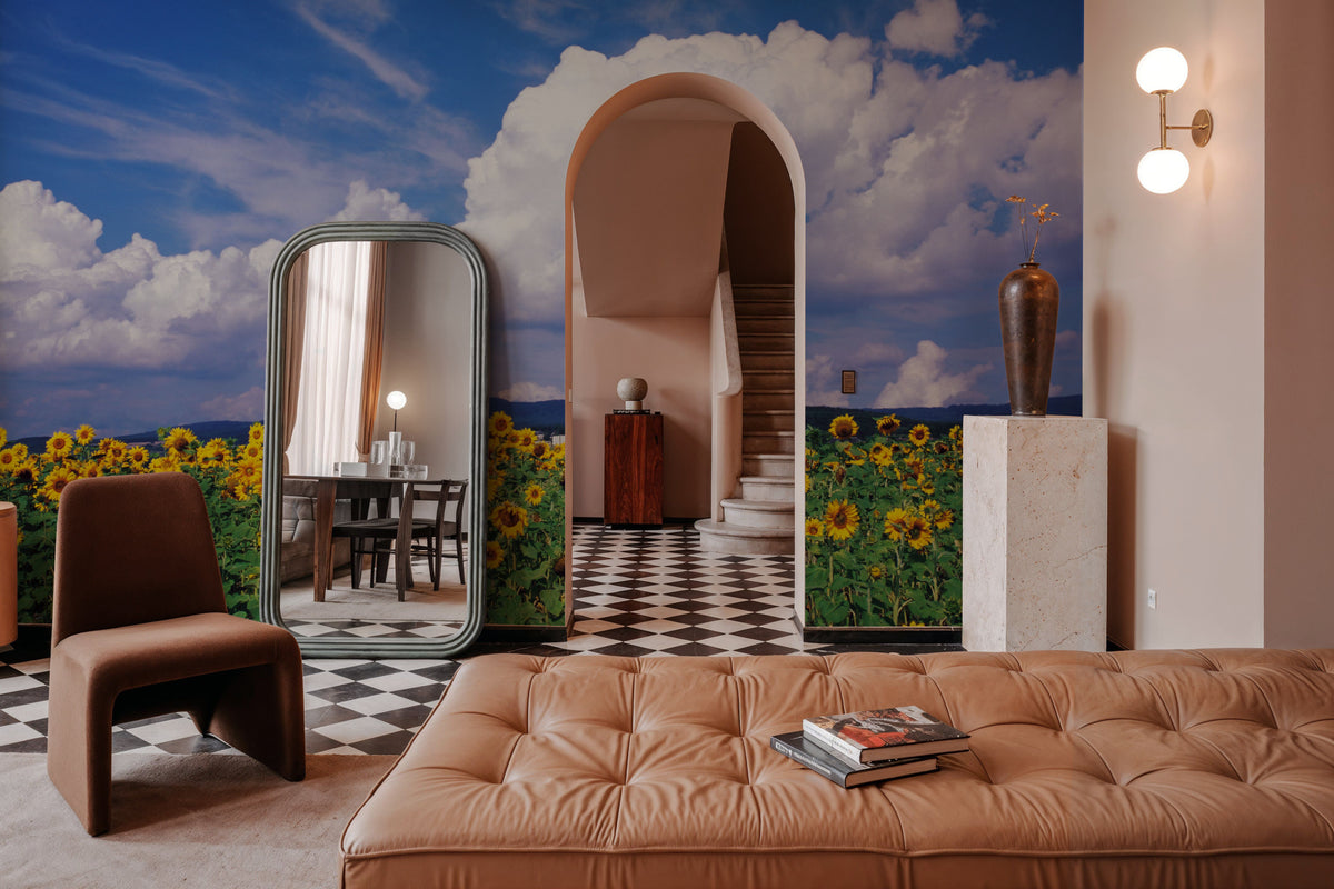 Sunflower Symphony Mural Wallpaper - room preview 02