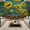 Sunflower Walls Mural Wallpaper - room preview 02