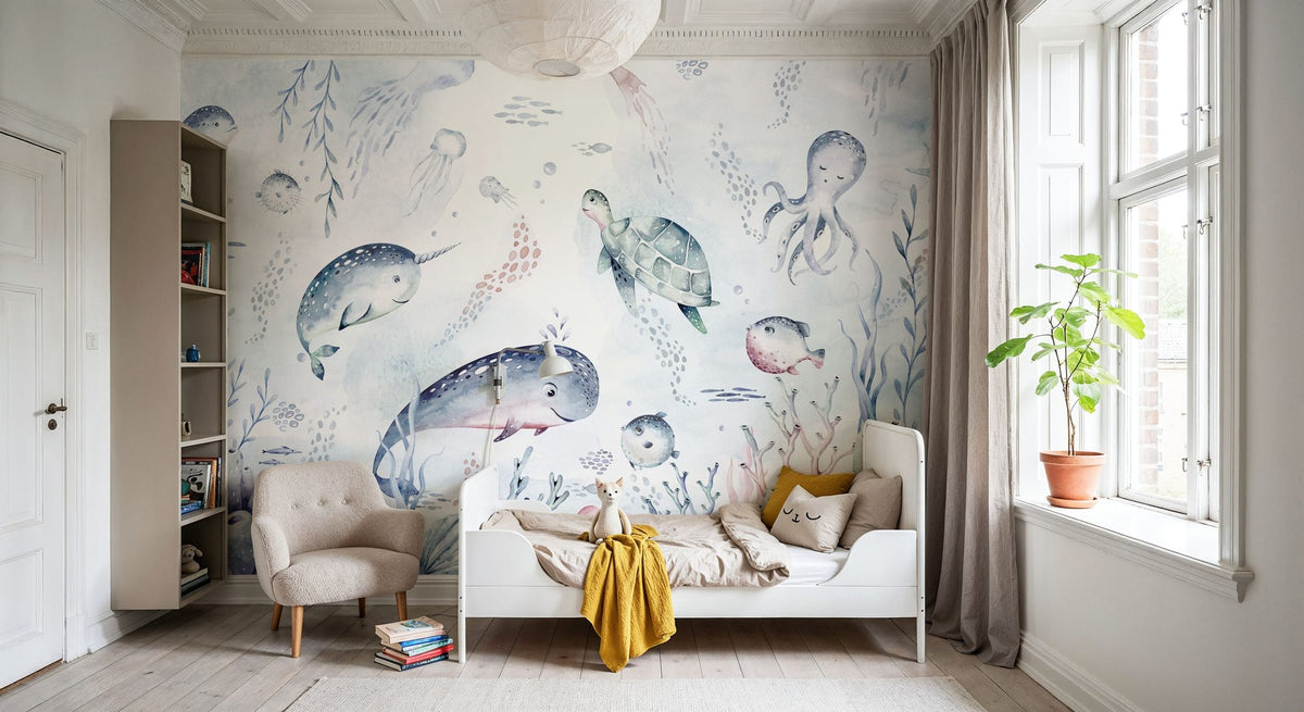 Baby Ocean Mural Wallpaper - room preview 02