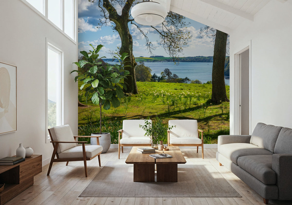 Framed Meadow Mural Wallpaper - room preview 02