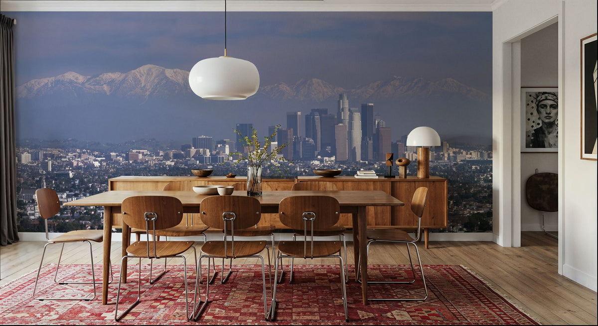 Mountain Metropolis Mural Wallpaper - room preview 02