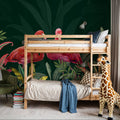Shy Flamingos Dark Mural Wallpaper - room preview 02