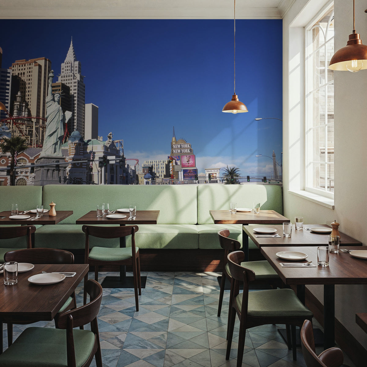 Vegas Skyline Mural Wallpaper - room preview 02