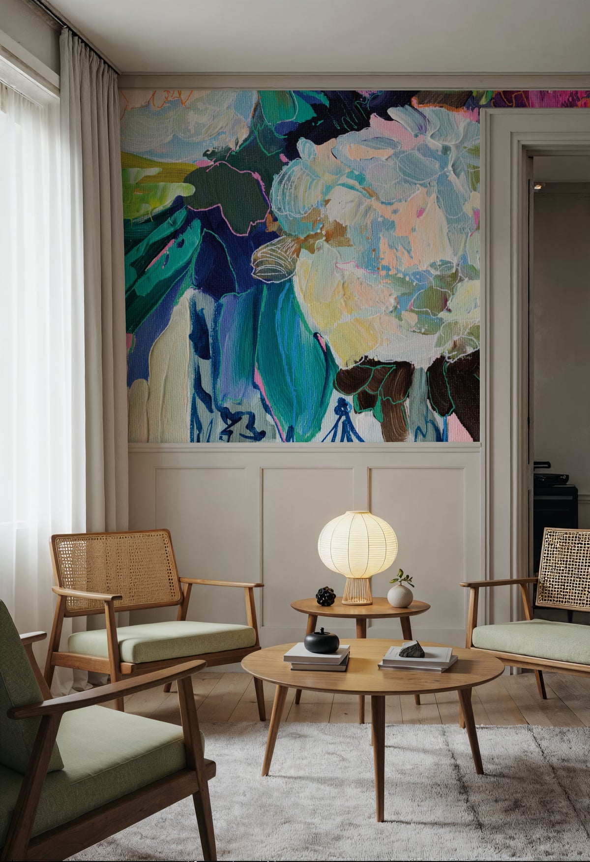 August Bloom Mural Wallpaper - room preview 02