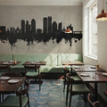Dayton Ohio Skyline Concrete Mural Wallpaper - room preview 02