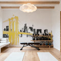 Skyline Crossing Yellow Mural Wallpaper - room preview 02
