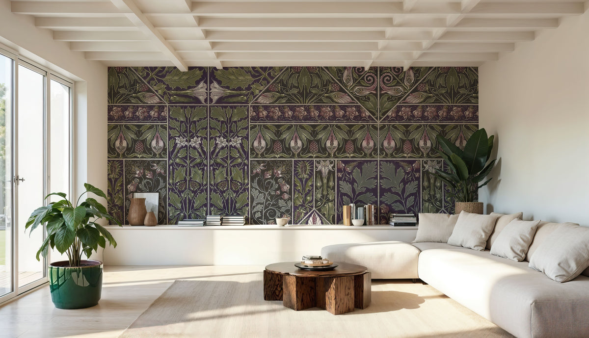 Floral Mood Bright Mural Wallpaper - room preview 02