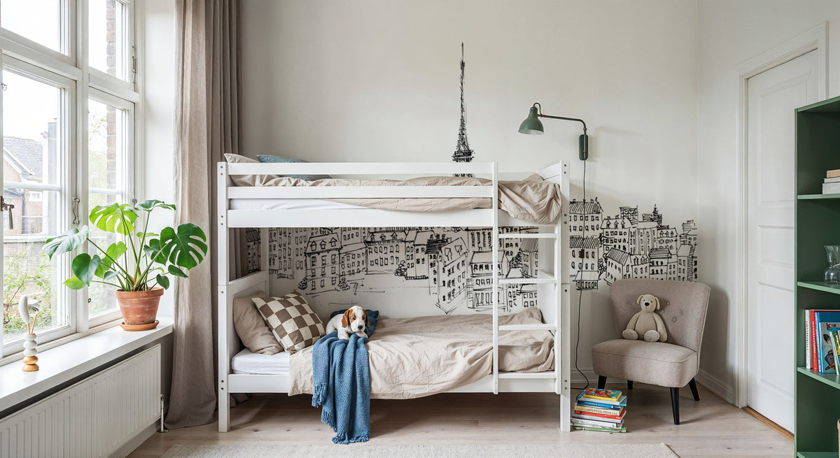 Paris Skyline III Mural Wallpaper - room preview 02