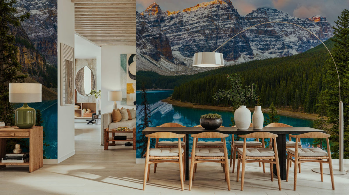 Moraine Lake Mural Wallpaper - room preview 02
