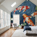 Koi Fish Mural Wallpaper - room preview 02