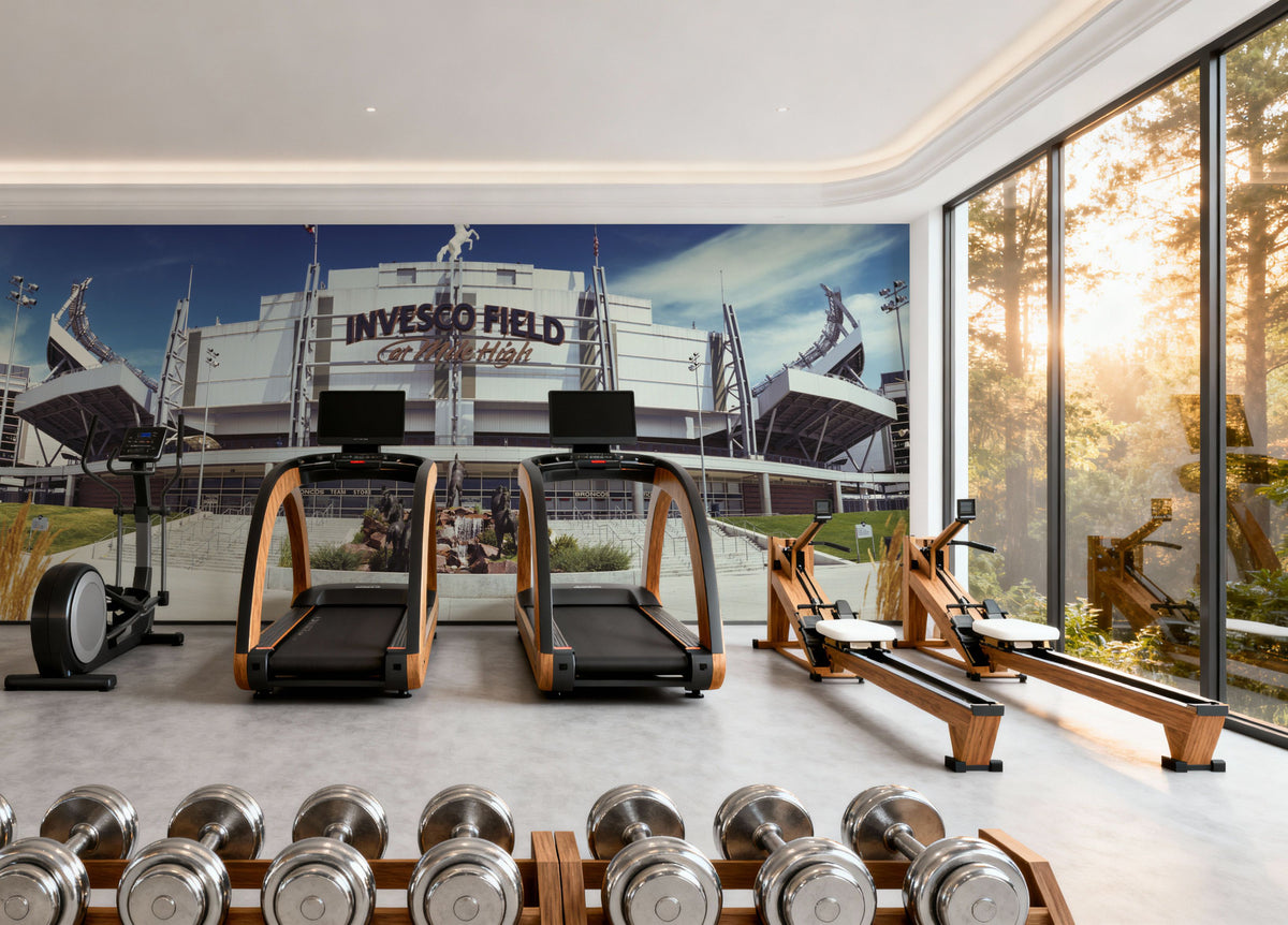 Mile High Stadium Bronco Mural Wallpaper - room preview 02