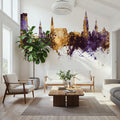 Groningen the Netherlands Skyline Mural Wallpaper - room preview 02