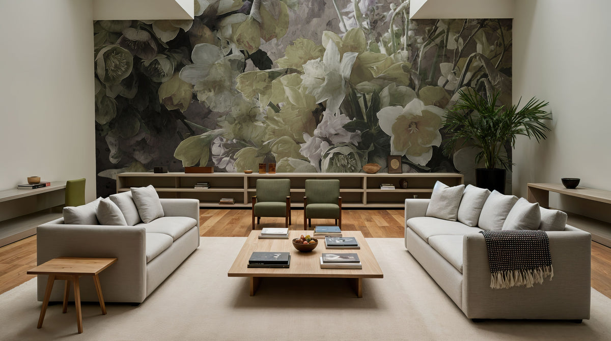 Vanilla Blooms Mural Wallpaper - room preview 02