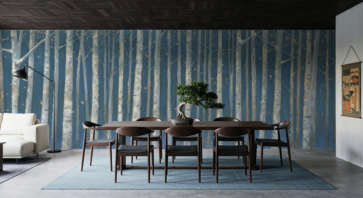 Shimmering Birches Mural Wallpaper - room preview 02