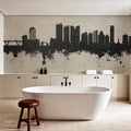 Fort Lauderdale Florida Skyline Concrete Mural Wallpaper - room preview 02