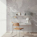 World Map Cities - Siv Mural Wallpaper - room preview 02