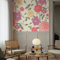 Retro Clematis Mural Wallpaper - room preview 02