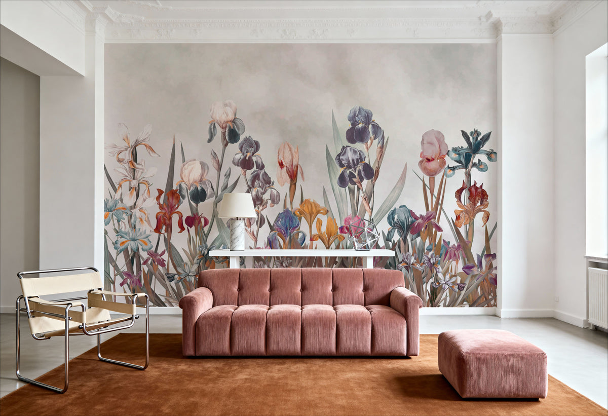 Iris Field Depth Mural Wallpaper - room preview 02