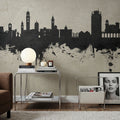Lugano Switzerland Skyline Concrete Mural Wallpaper - room preview 02