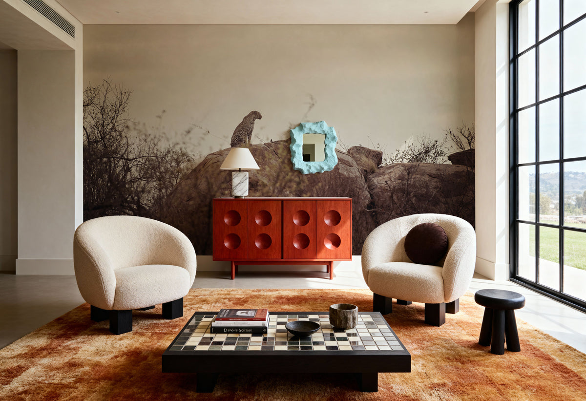 Leopard and Cub Mural Wallpaper - room preview 02