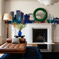 Southend-on-Sea England Skyline Blue & Bronze Mural Wallpaper - room preview 02