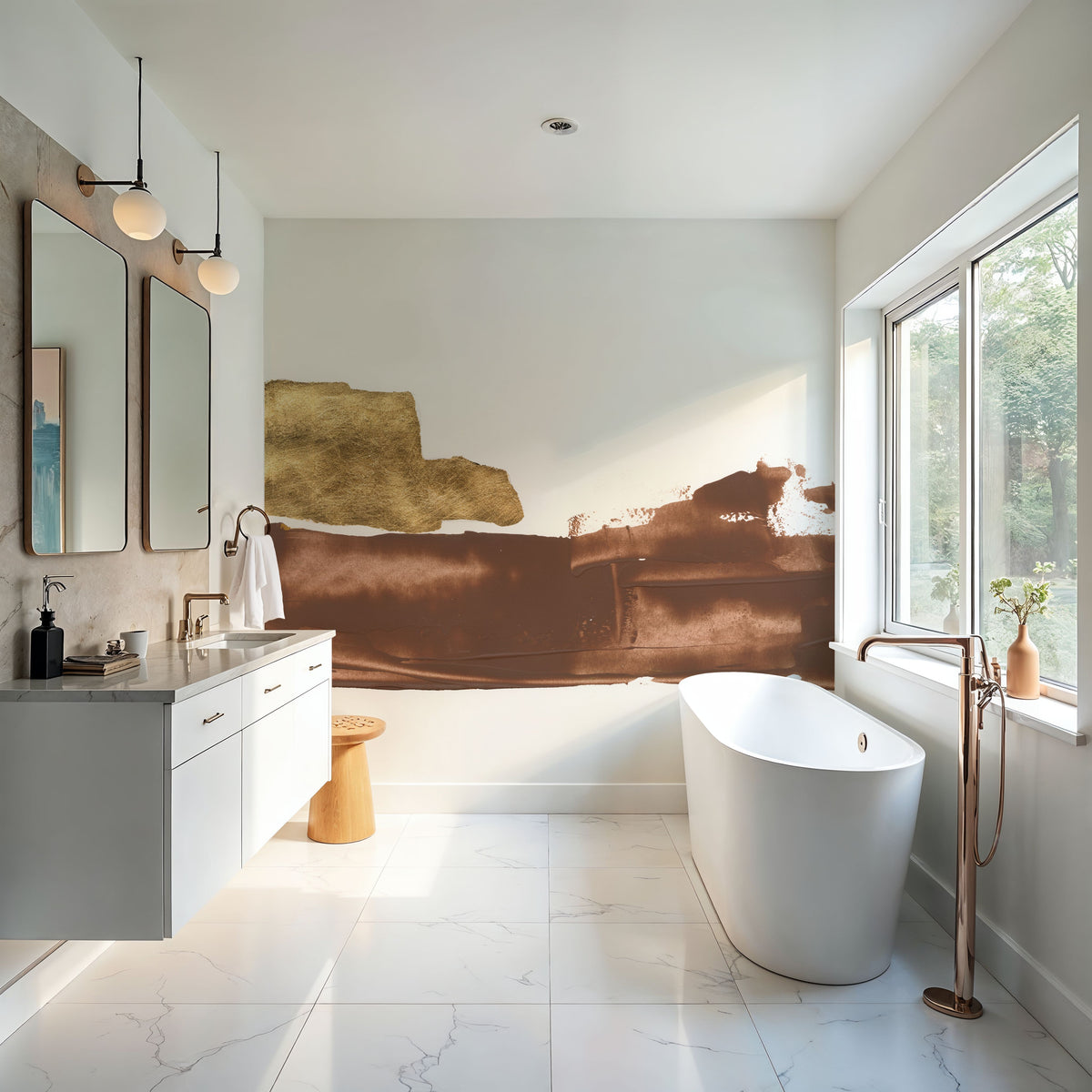 Urban Abstract Mural Wallpaper - room preview 02