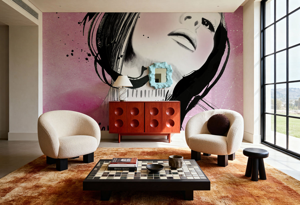 Moon Girl I Mural Wallpaper - room preview 02