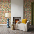 Harvest Paisley Green Mural Wallpaper - room preview 02