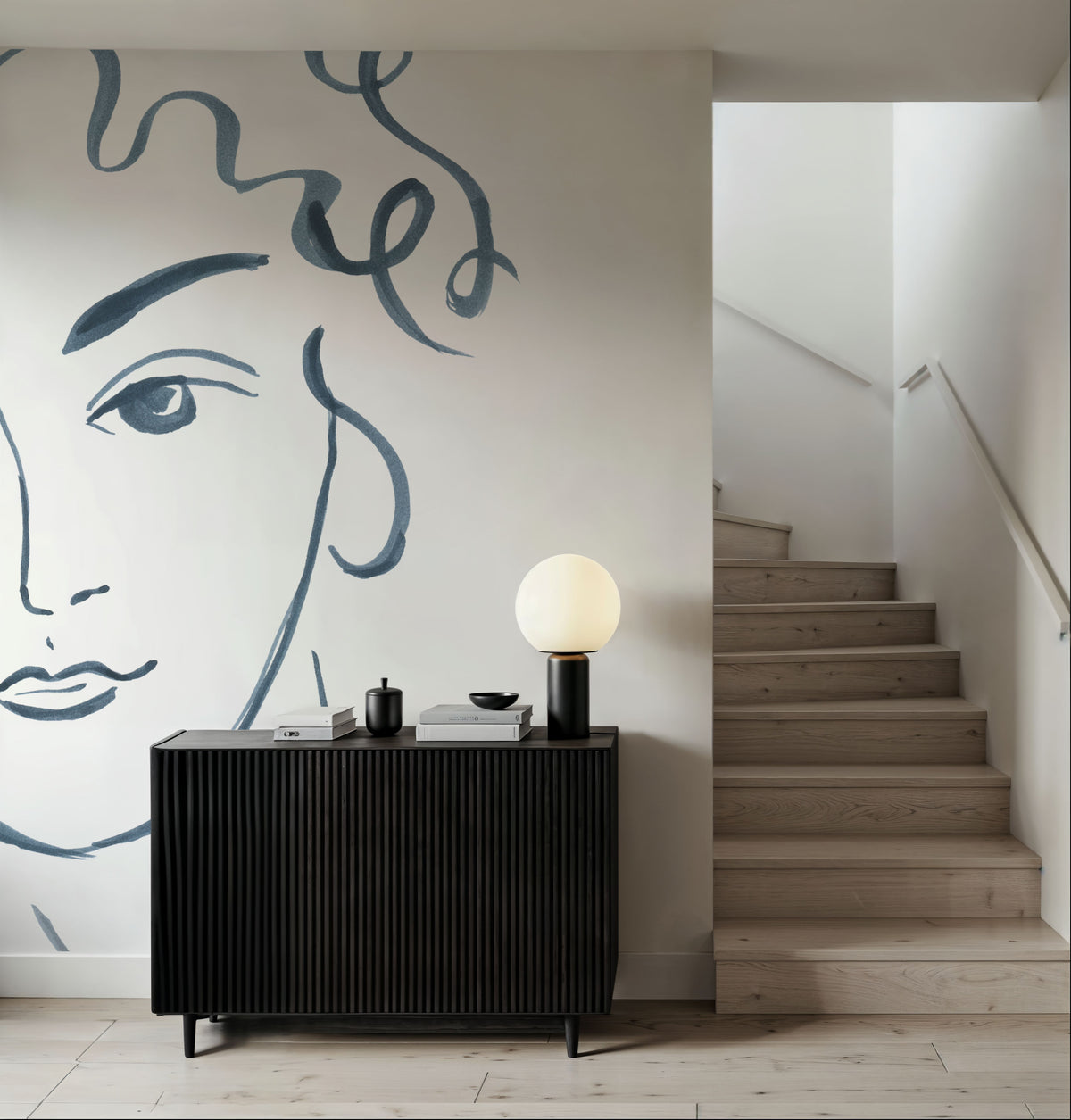 Whimsy Portrait II Mural Wallpaper - room preview 02
