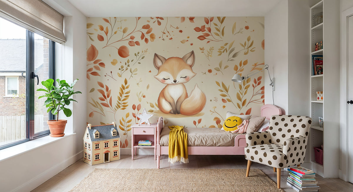 Fox Fall Mural Wallpaper - room preview 02