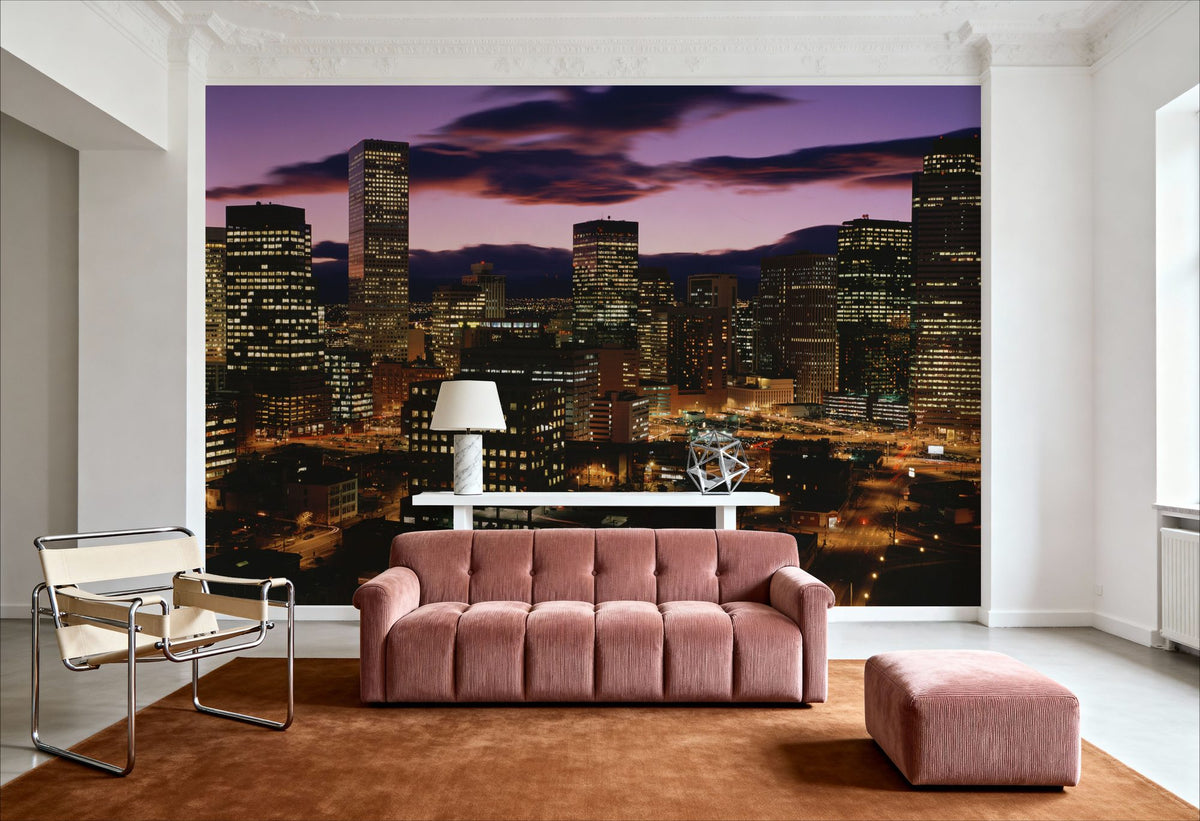 Metropolitan Evening Twilight Mural Wallpaper - room preview 02