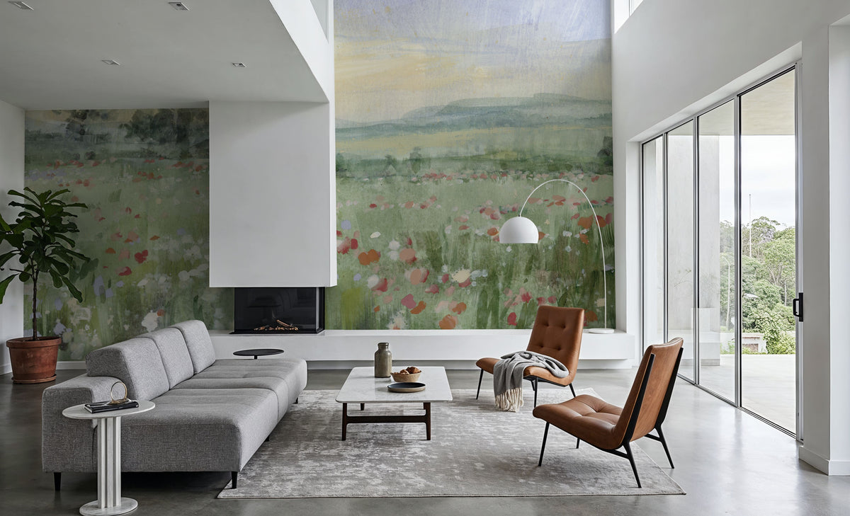 First Light on the Meadow Mural Wallpaper - room preview 02