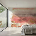 Desert Blooms Abstract I on White Mural Wallpaper - room preview 02