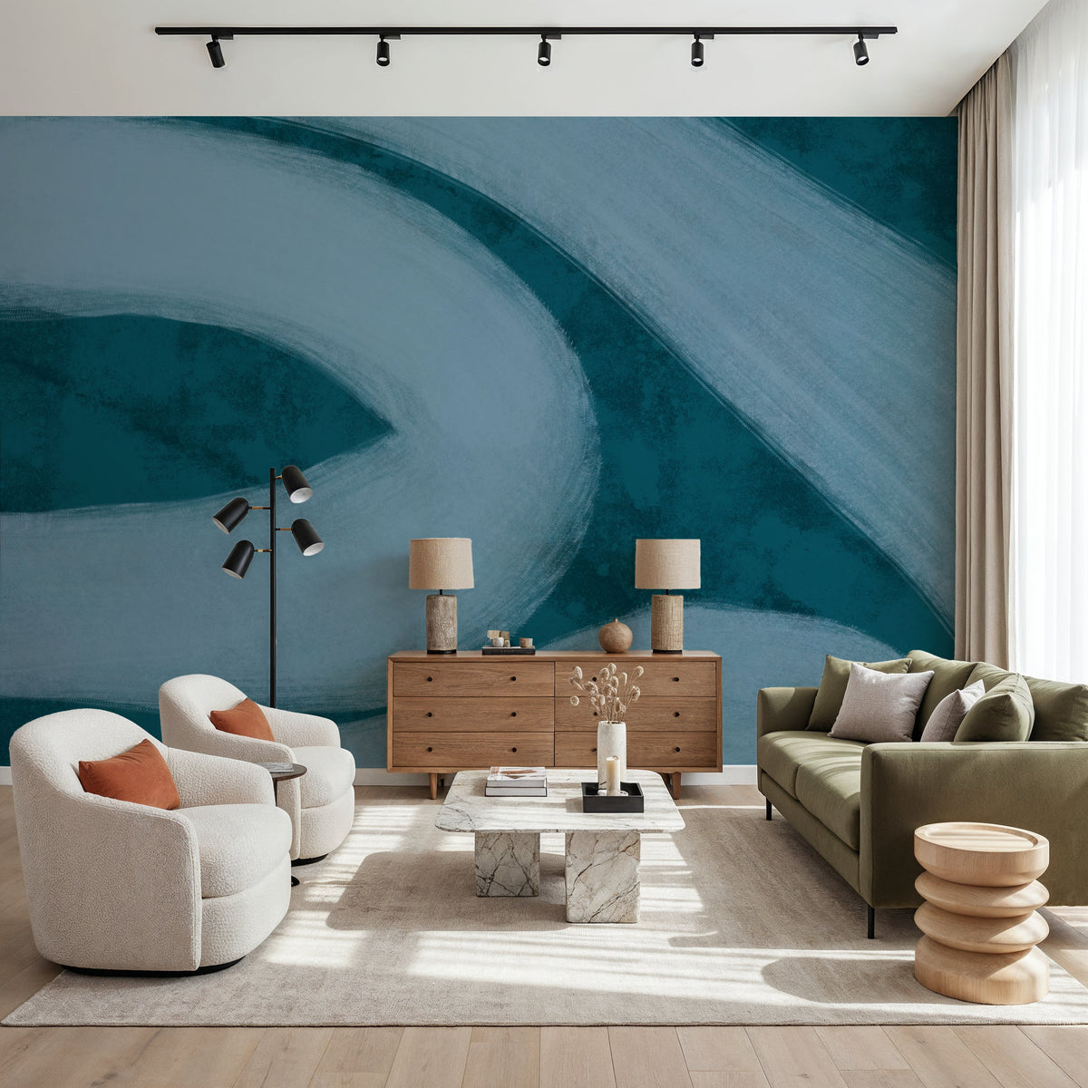 Modern Abstract 18 Mural Wallpaper - room preview 02