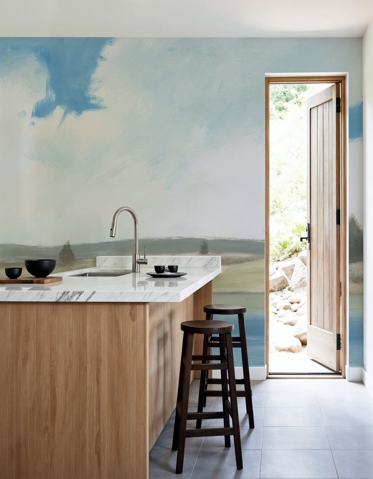 Tranquil River Mural Wallpaper - room preview 02