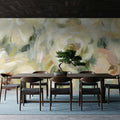 Expressive Pale Floral Mural Wallpaper - room preview 02